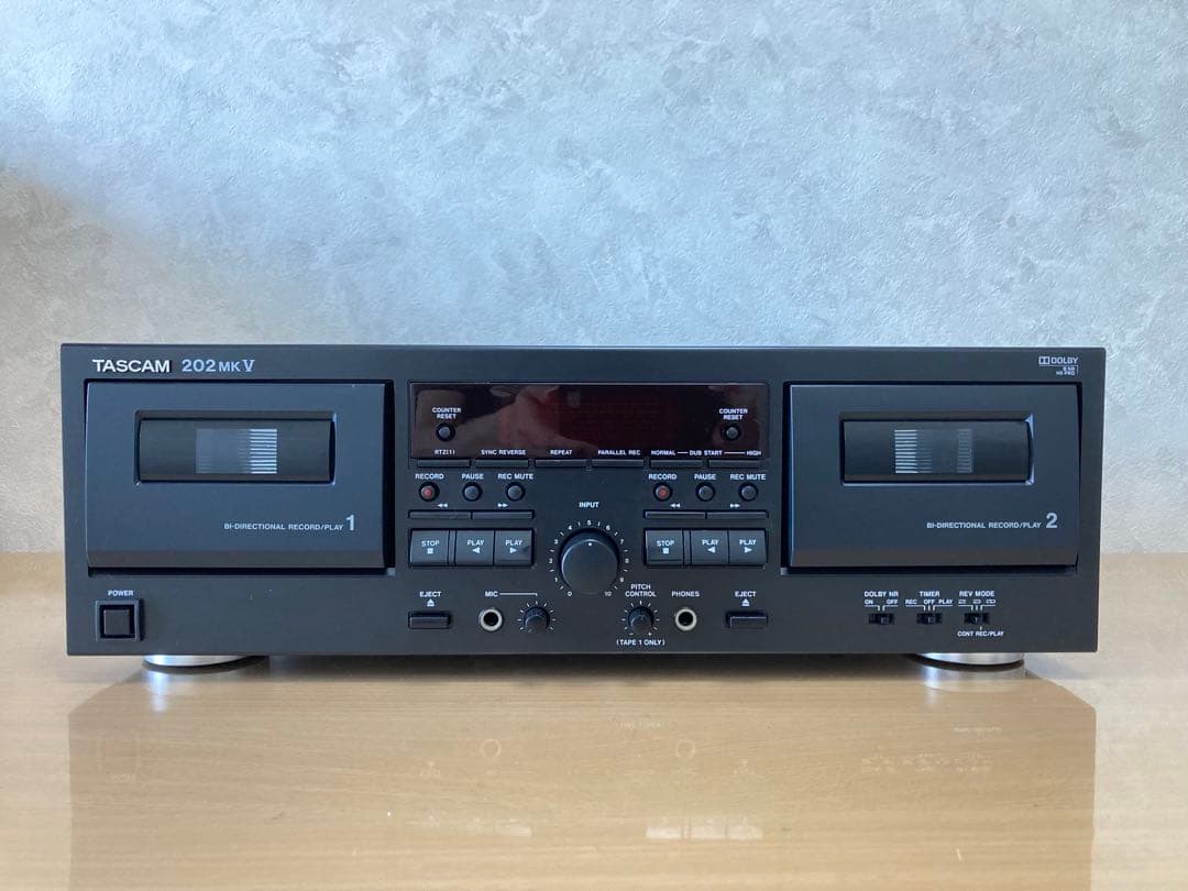 TASCAM 202 MKV ダブルカセットデッキ 動作品