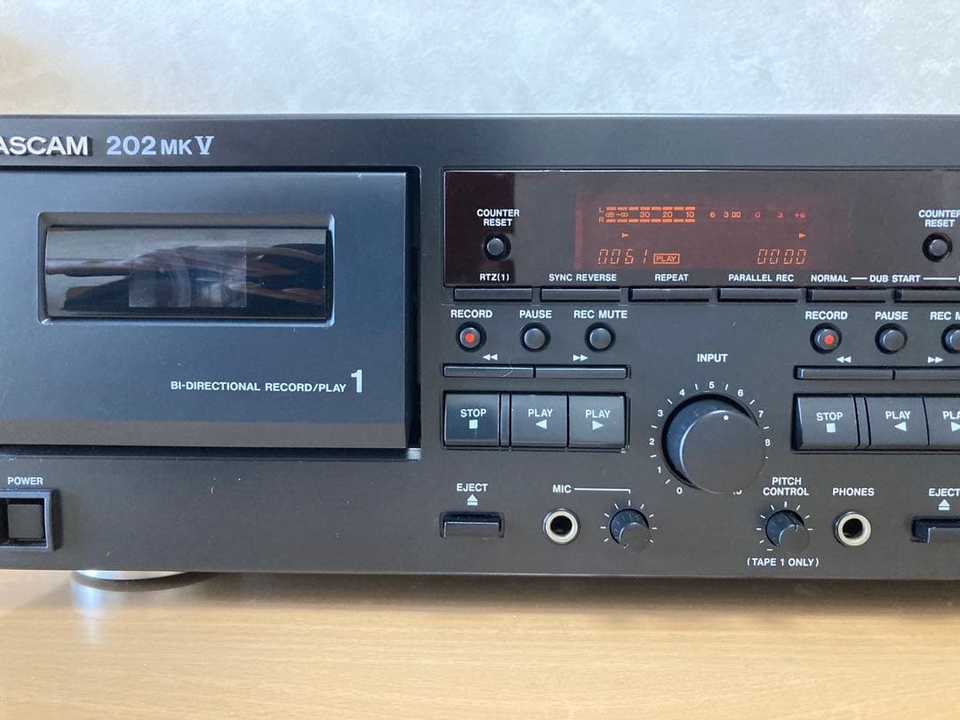 TASCAM 202 MKV ダブルカセットデッキ 動作品
