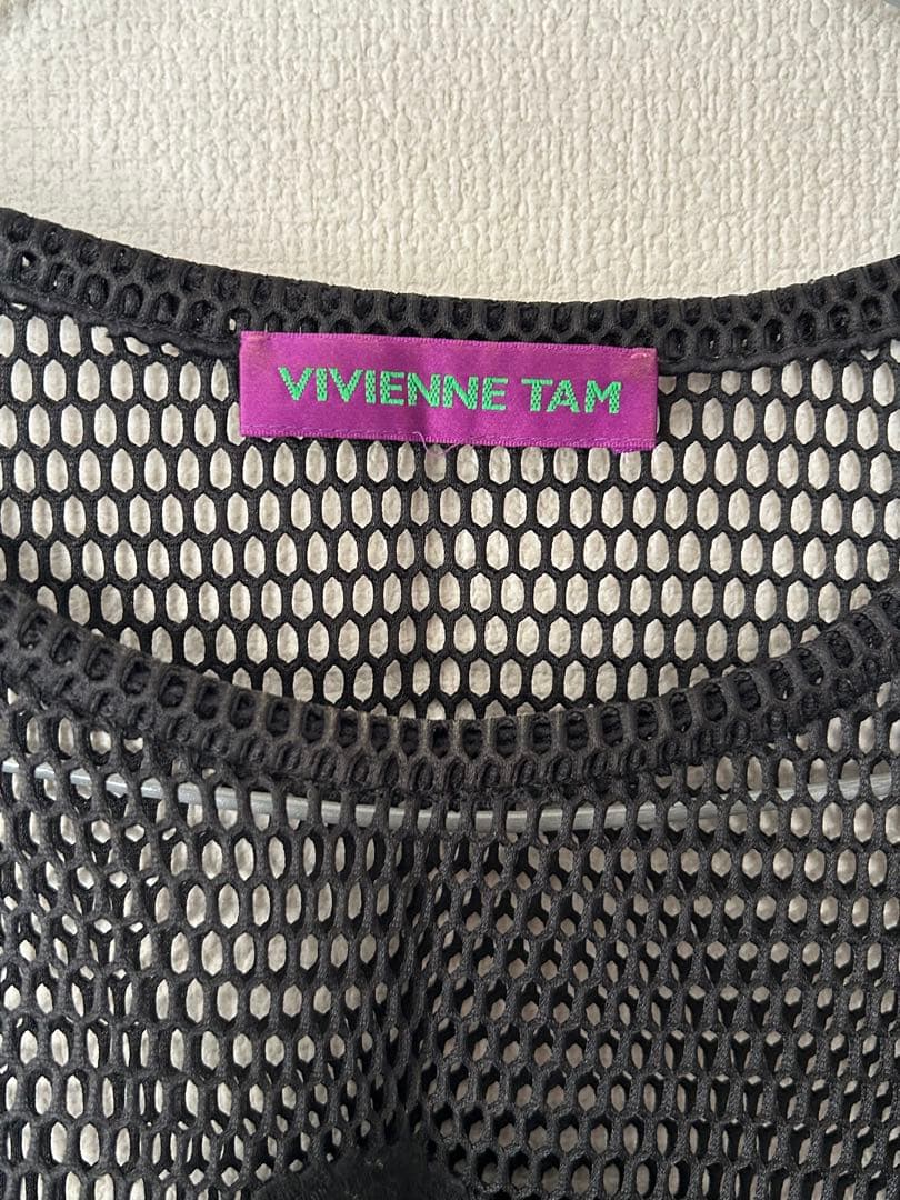 VIVIENNE TAM 刺繍 メッシュ トップス 花柄 鳥