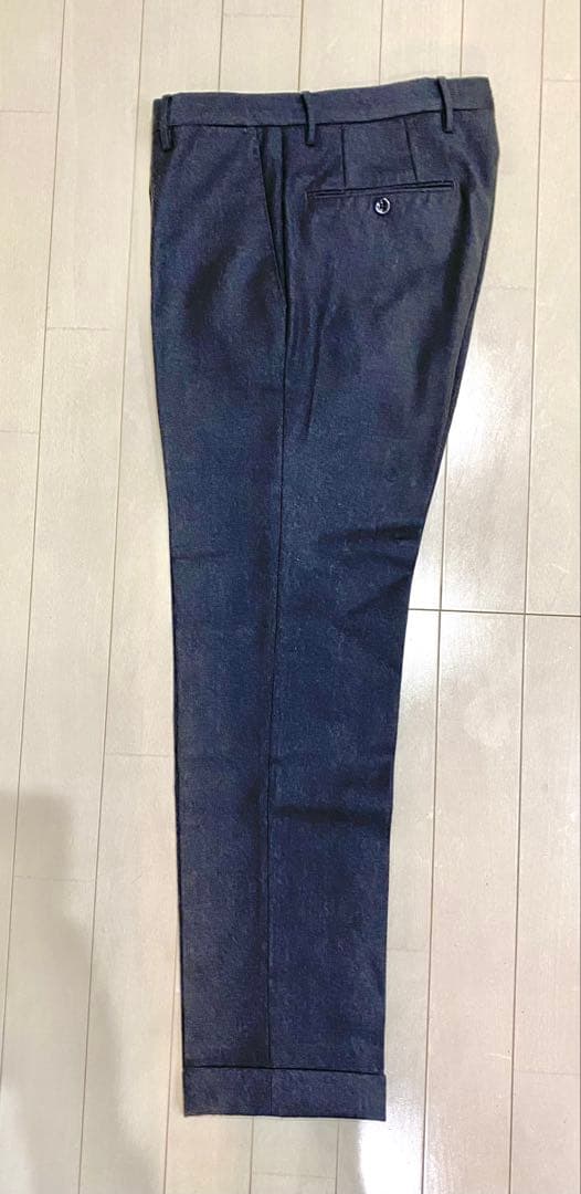 超美品インコテックス スーパー100's スリムフィット ダークグレー　44