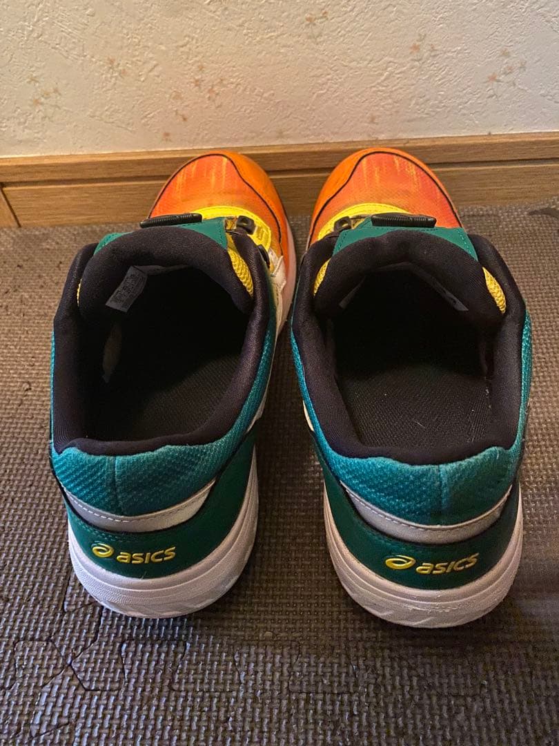 G*K様 ASICS BOA安全靴 オレンジ/イエロー/グリーン限定色　27.5