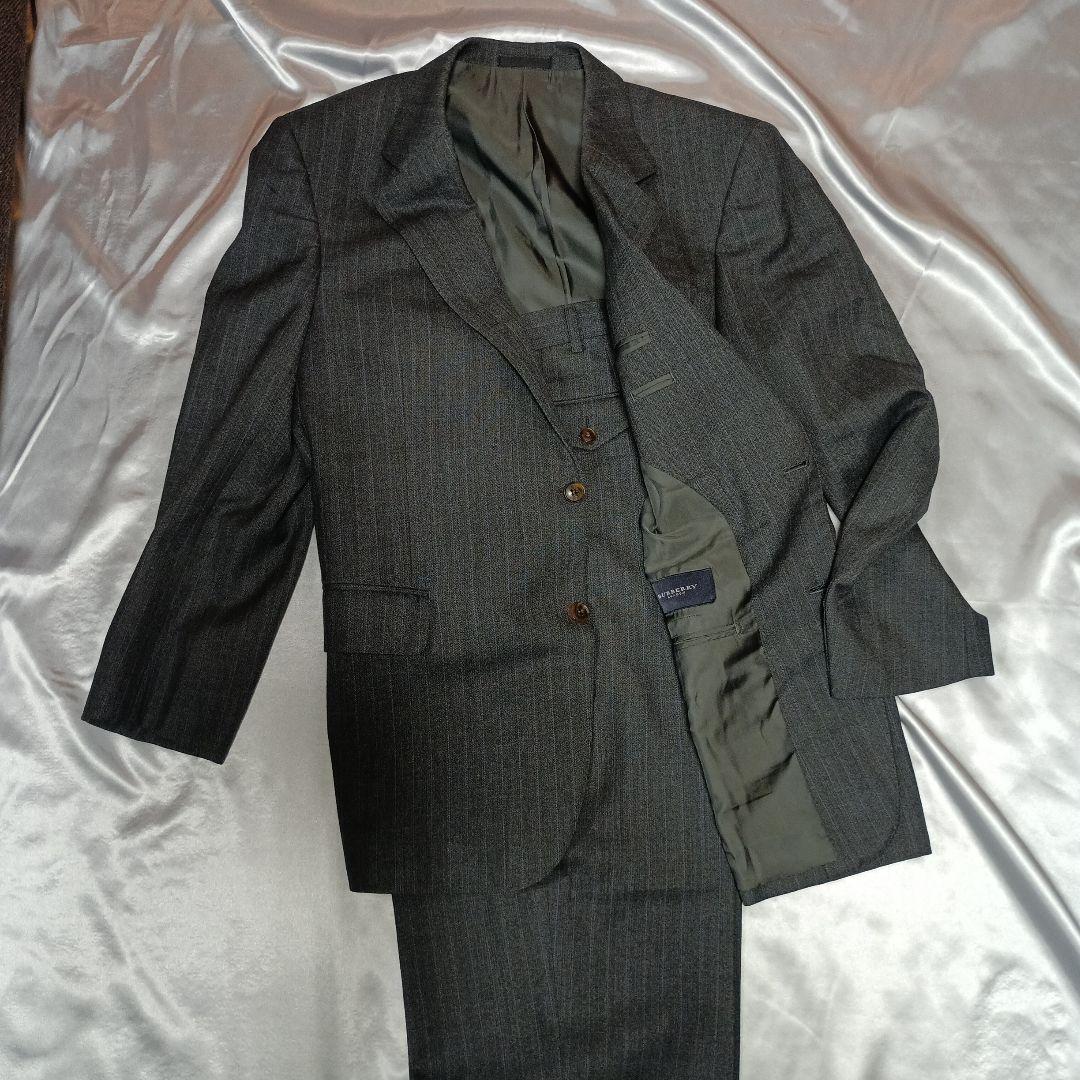 【美品】バーバリースーツ　BB7　高級シェットランドウール