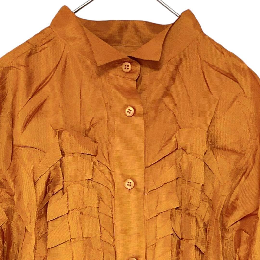 極美品 プリーツプリーズ イッセイミヤケ 長袖シャツ ブラウス L ヴィンテージ