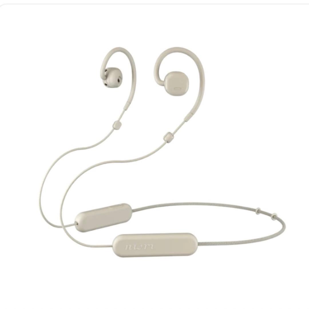 匿名配送♪新品nwm MNB001 ワイヤレスイヤホン 耳スピ ホワイトベージュ
