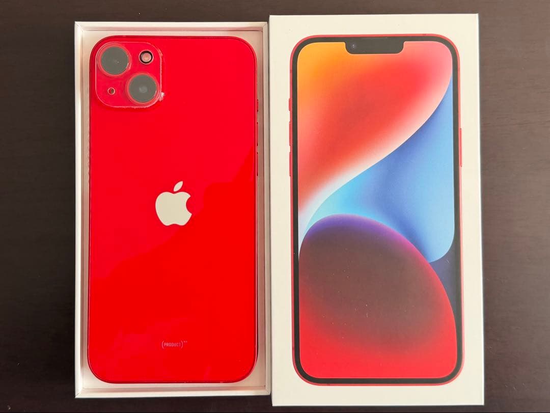 Apple iphone14 plus 256 赤 simフリー 美品