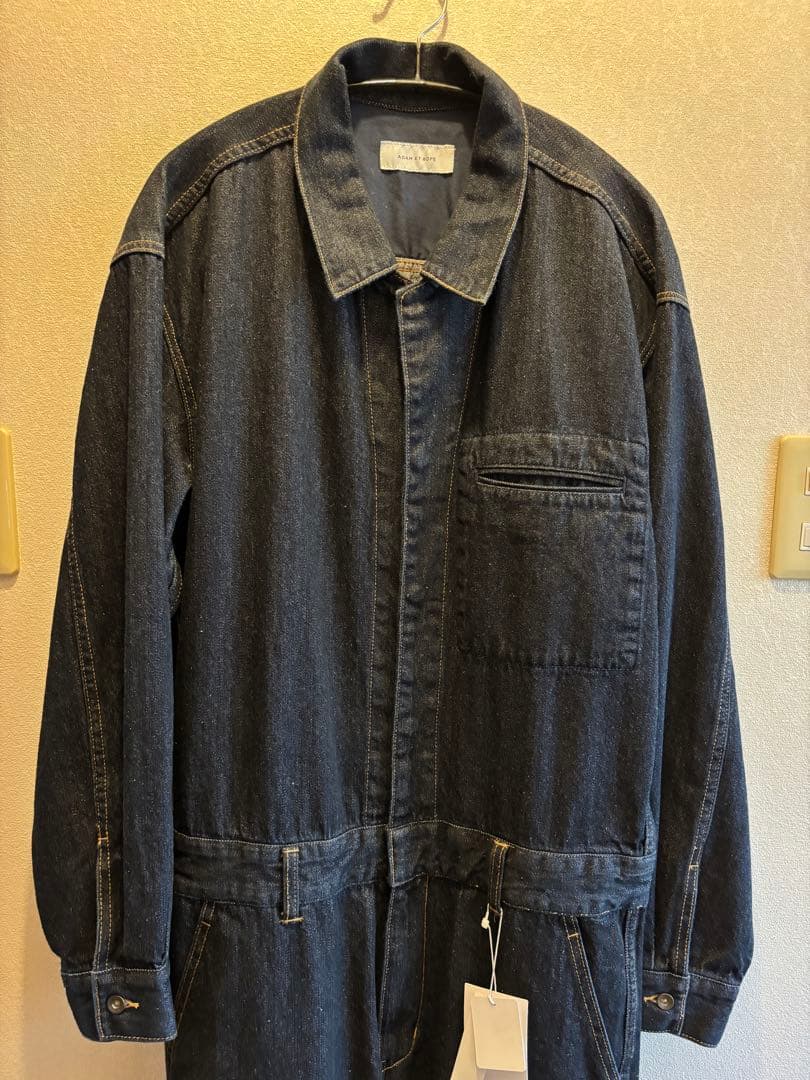 【未使用】ADAM ET ROPE' /リサイクルコットンデニム オールインワン