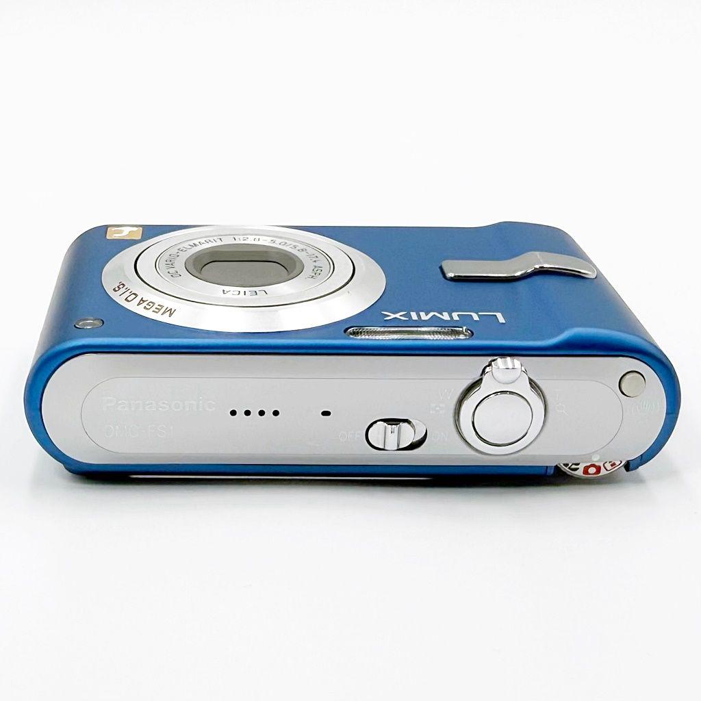 パナソニック LUMIX DMC-FS1 ブルー コンデジ カメラ 中古