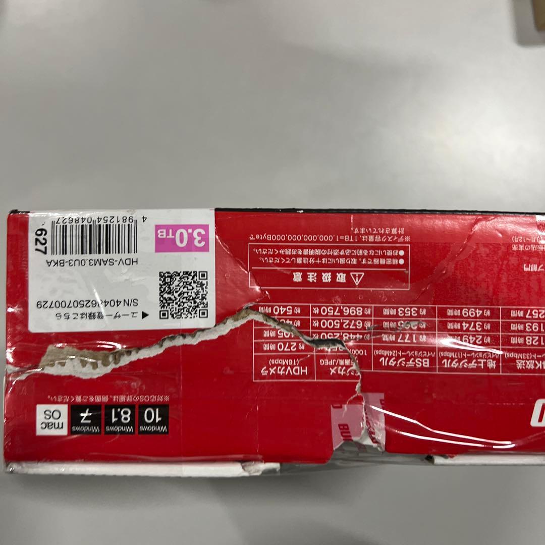 BUFFALO 3TB 外付けHDD HDV-SAM3.0U3-BKA