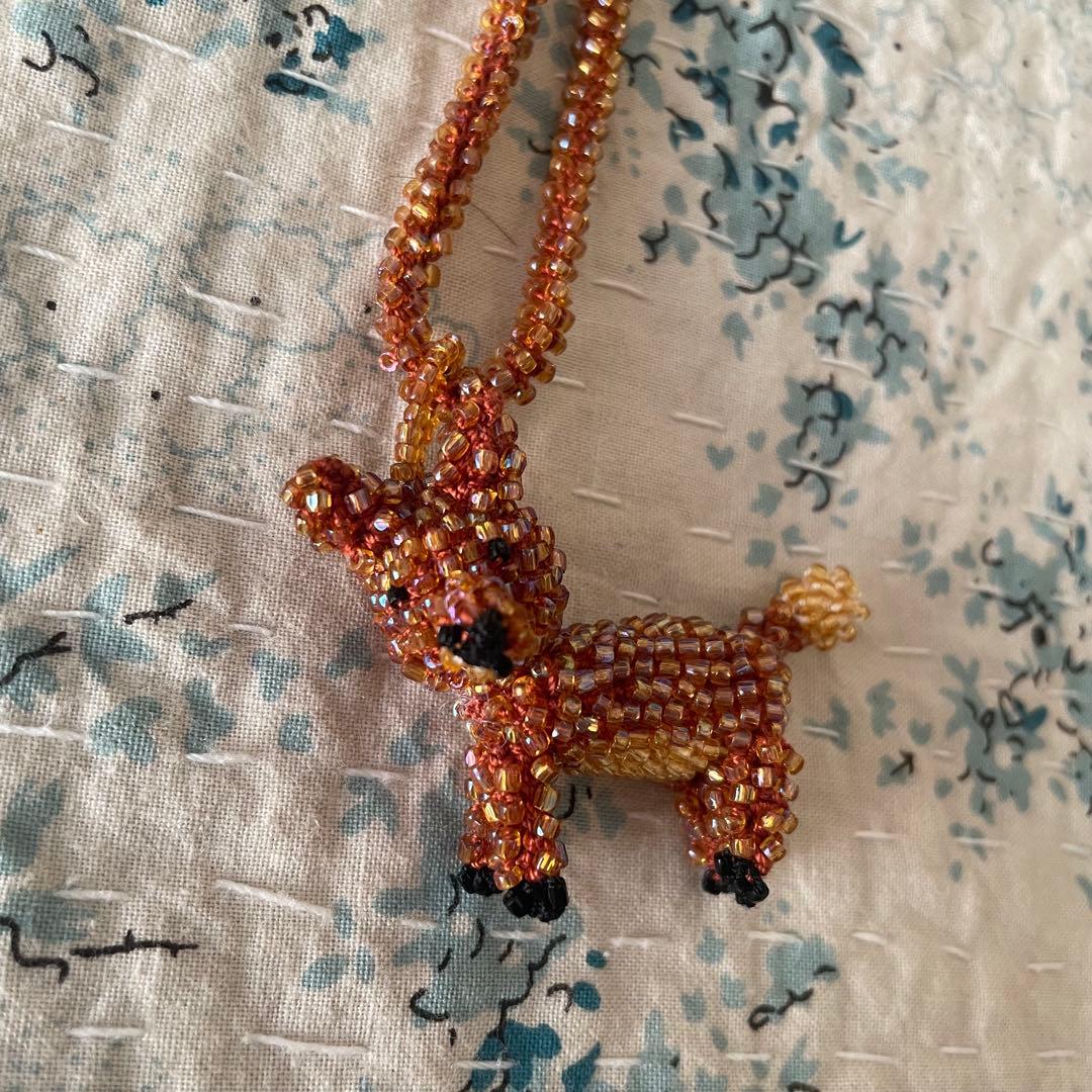 APROSIO & COアプロジオアンドコー ビーズネックレス　きつね