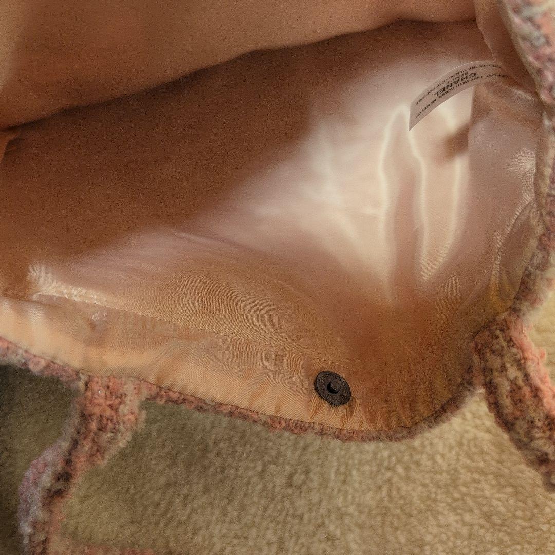 CHANEL ピンクツイードトートバッグ　シフォン　ノベルティ