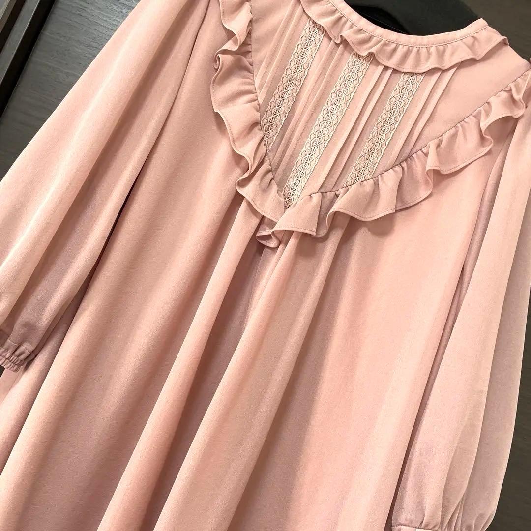 美品　ローズティアラ　エアリーオーガンジー　チュニック　ブラウス