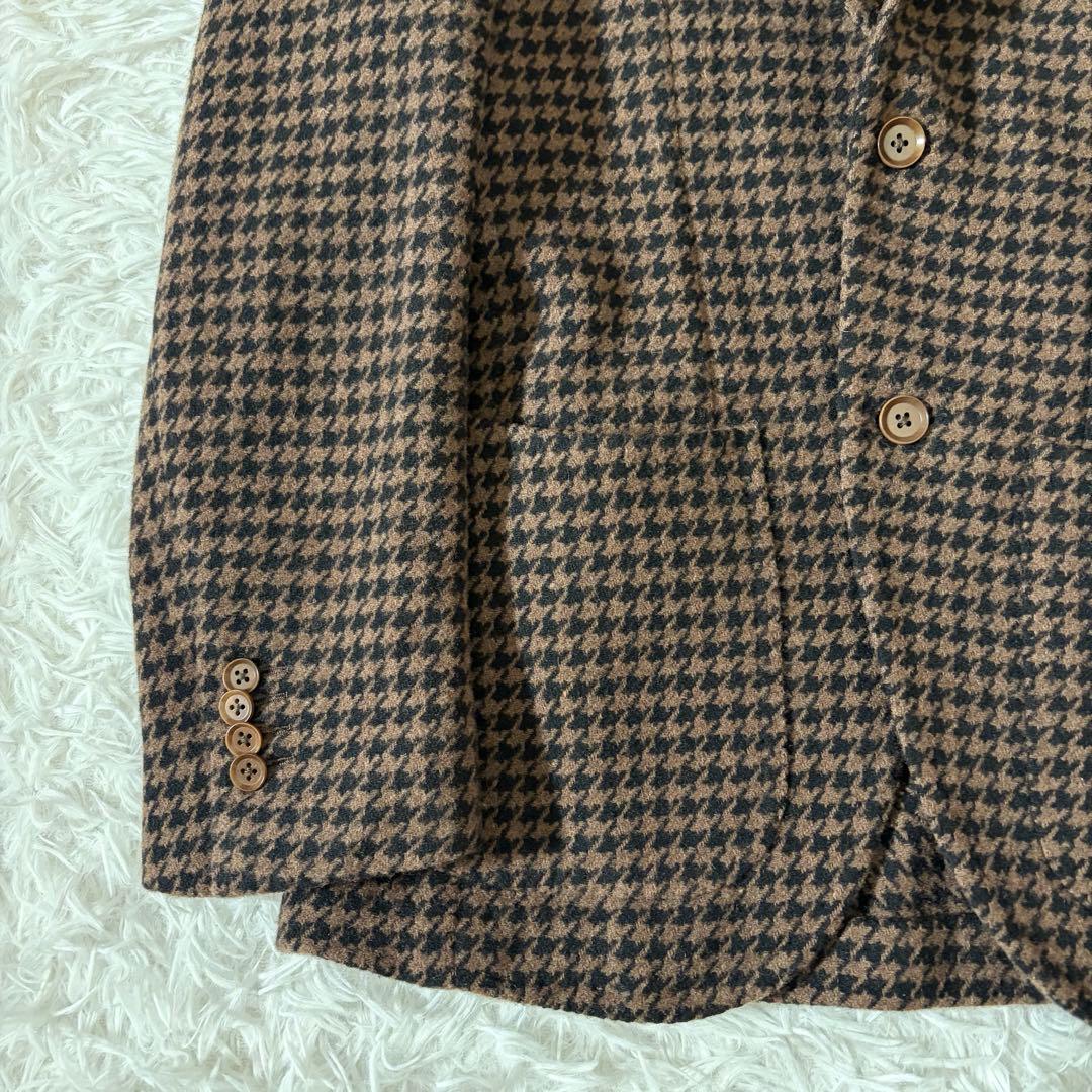 美品 リングジャケット ニューバルーン生地 アンコン　ハウンドトゥース 段返り