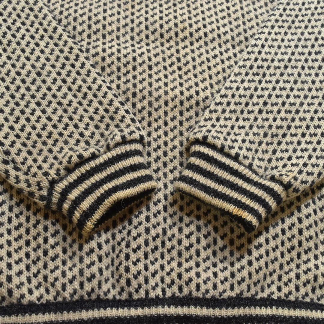 L.L.Bean ノルウェー製バーズアイニットセーター ホワイト