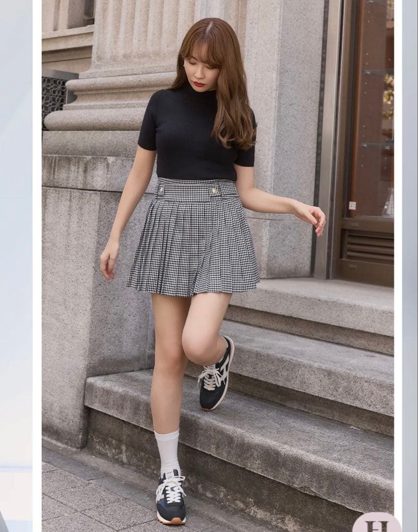 スカート herlipto Vienna Pleated Mini Skirt