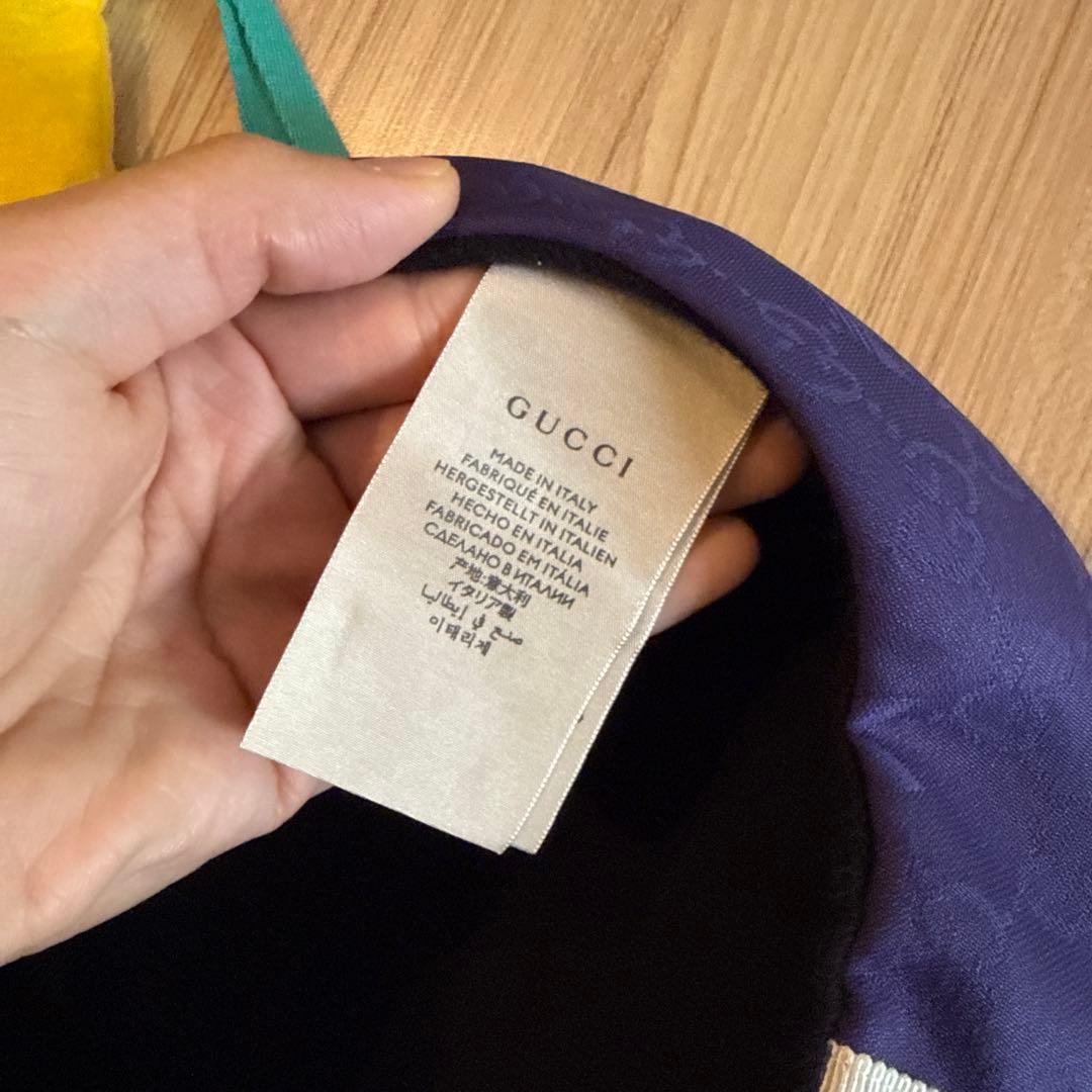 GUCCI adidas 紫色 ストライプ ベレー帽