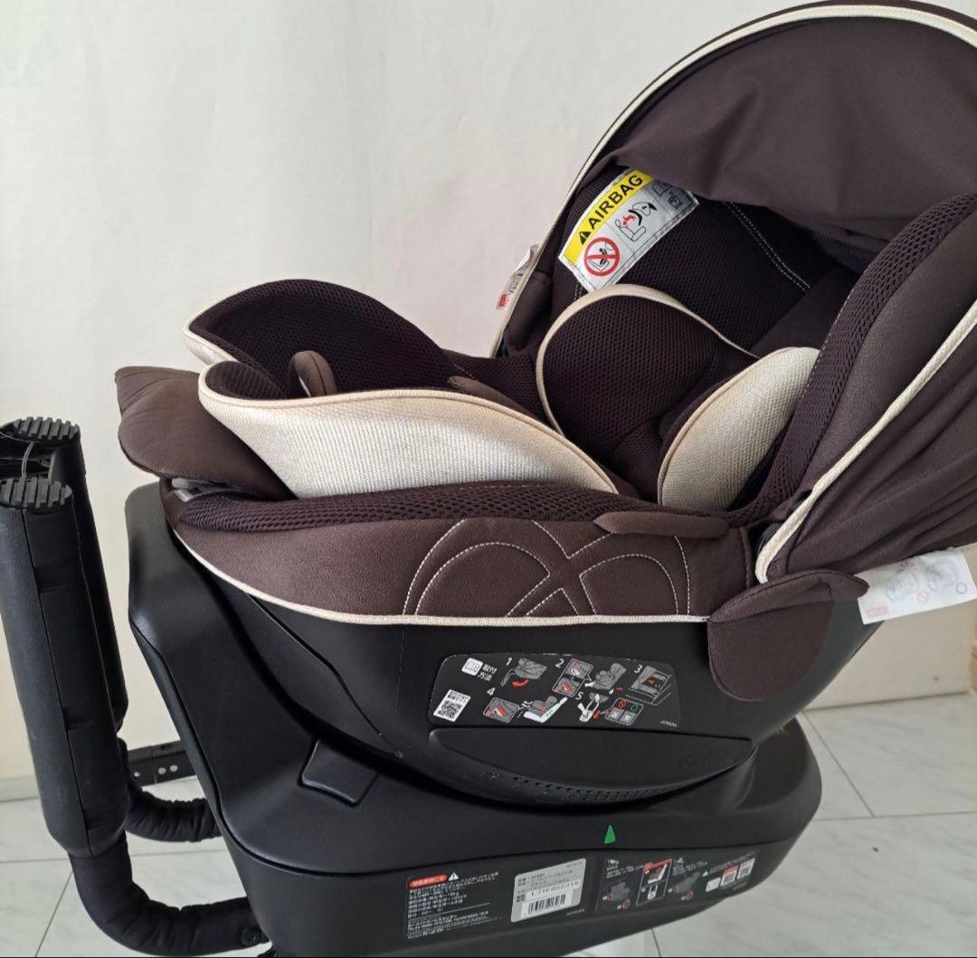 エールベベ クルット4i グランス チャイルドシート回転式 ISOFIXブラウン