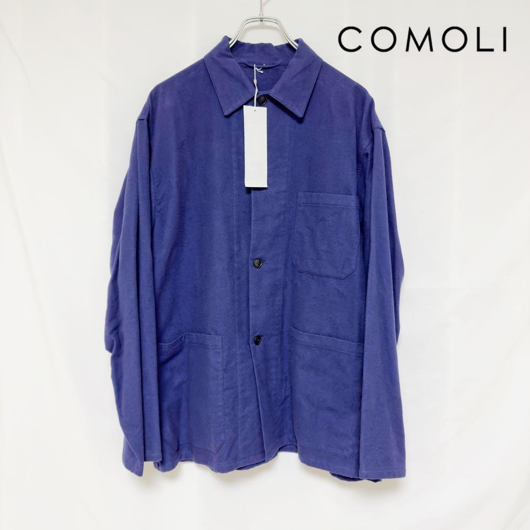 M*x様 COMOLI コットンネルワークジャケット ロイヤルブルー 2