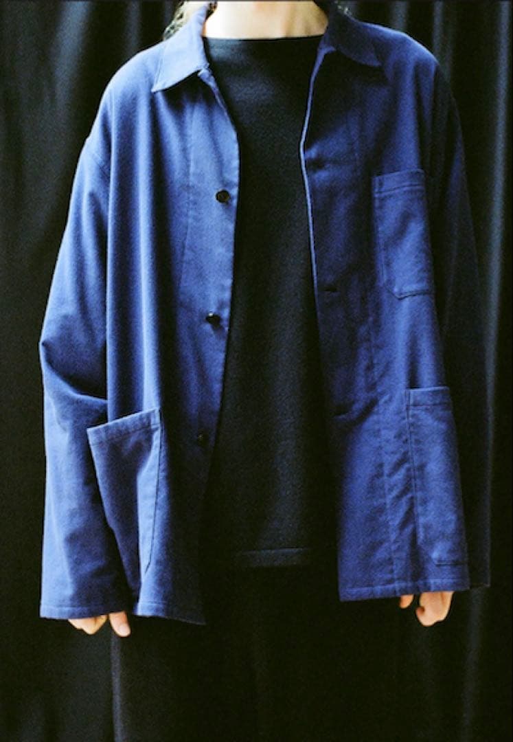 M*x様 COMOLI コットンネルワークジャケット ロイヤルブルー 2