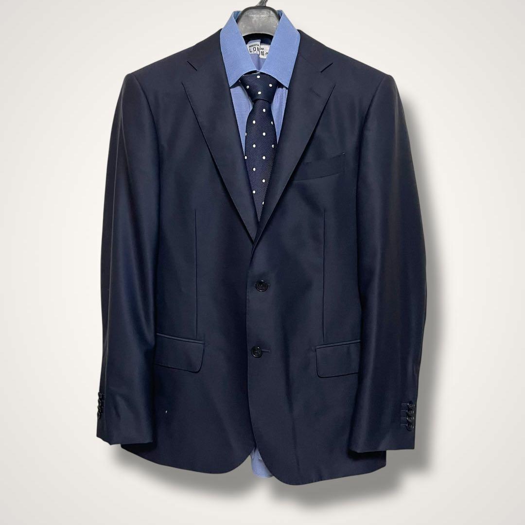 HILTON ヒルトン スーツ 上下セット A6 ネイビー✨極美品 高級ウール