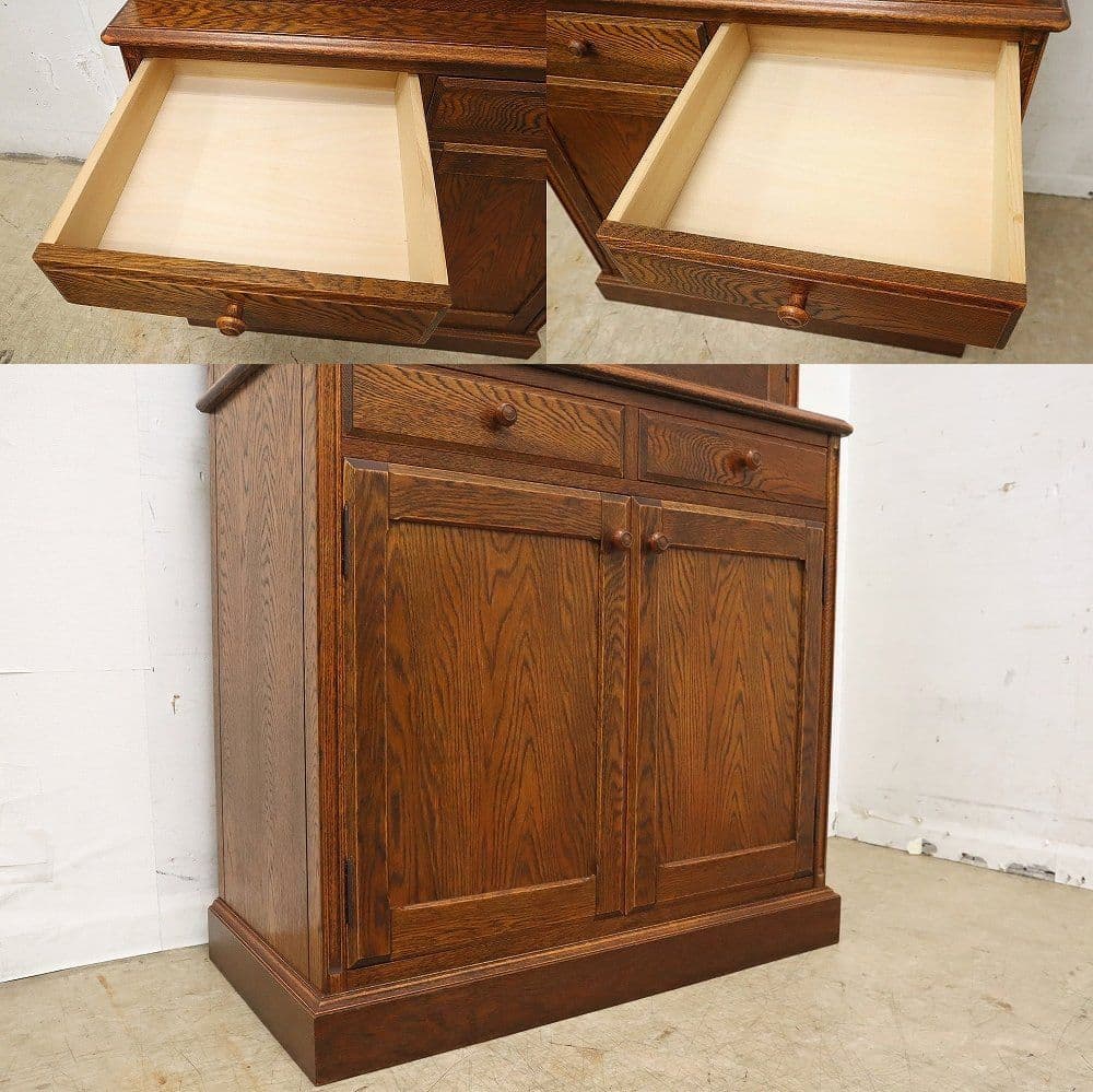 【よし！】高級！三越家具【ブルージュ】ステンドグラス食器棚・カップボード