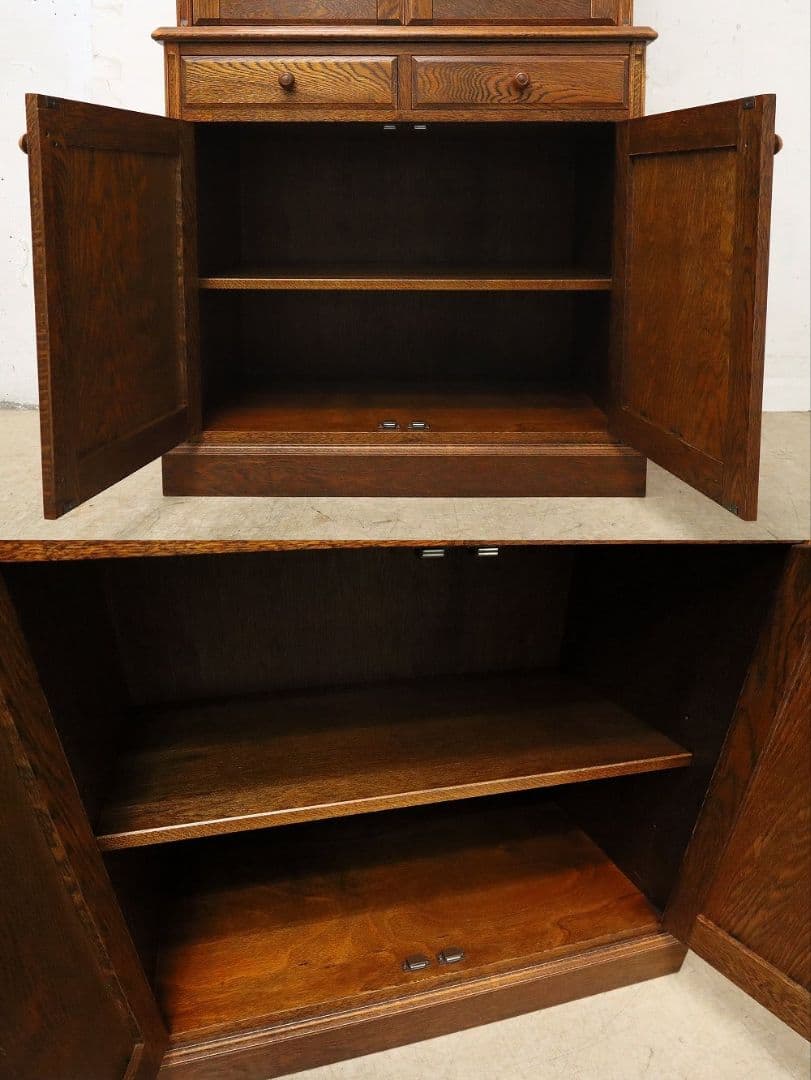 【よし！】高級！三越家具【ブルージュ】ステンドグラス食器棚・カップボード