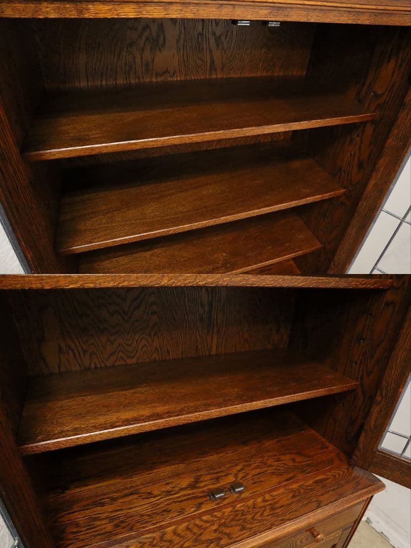 【よし！】高級！三越家具【ブルージュ】ステンドグラス食器棚・カップボード