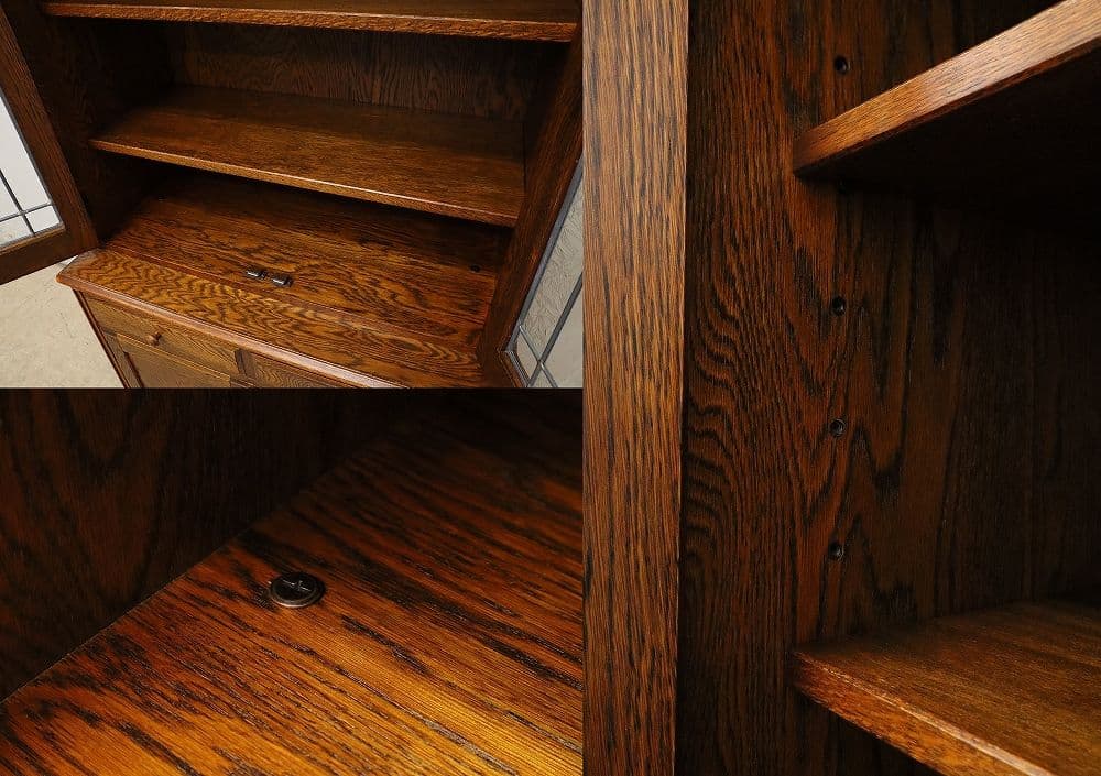 【よし！】高級！三越家具【ブルージュ】ステンドグラス食器棚・カップボード