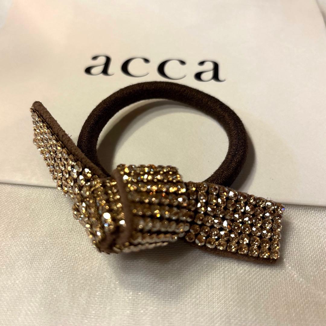 acca リボン型ヘアゴム【ゴム新品交換済】