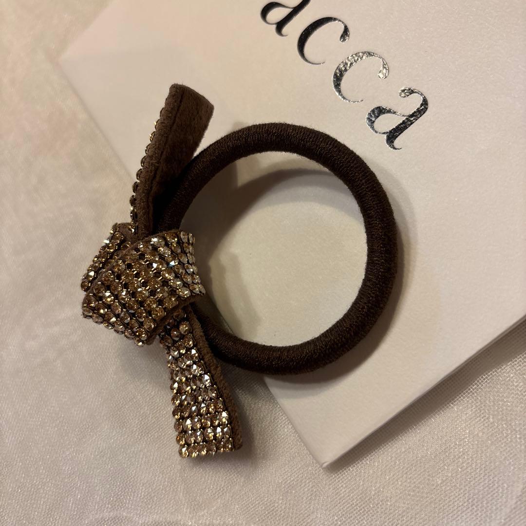 acca リボン型ヘアゴム【ゴム新品交換済】