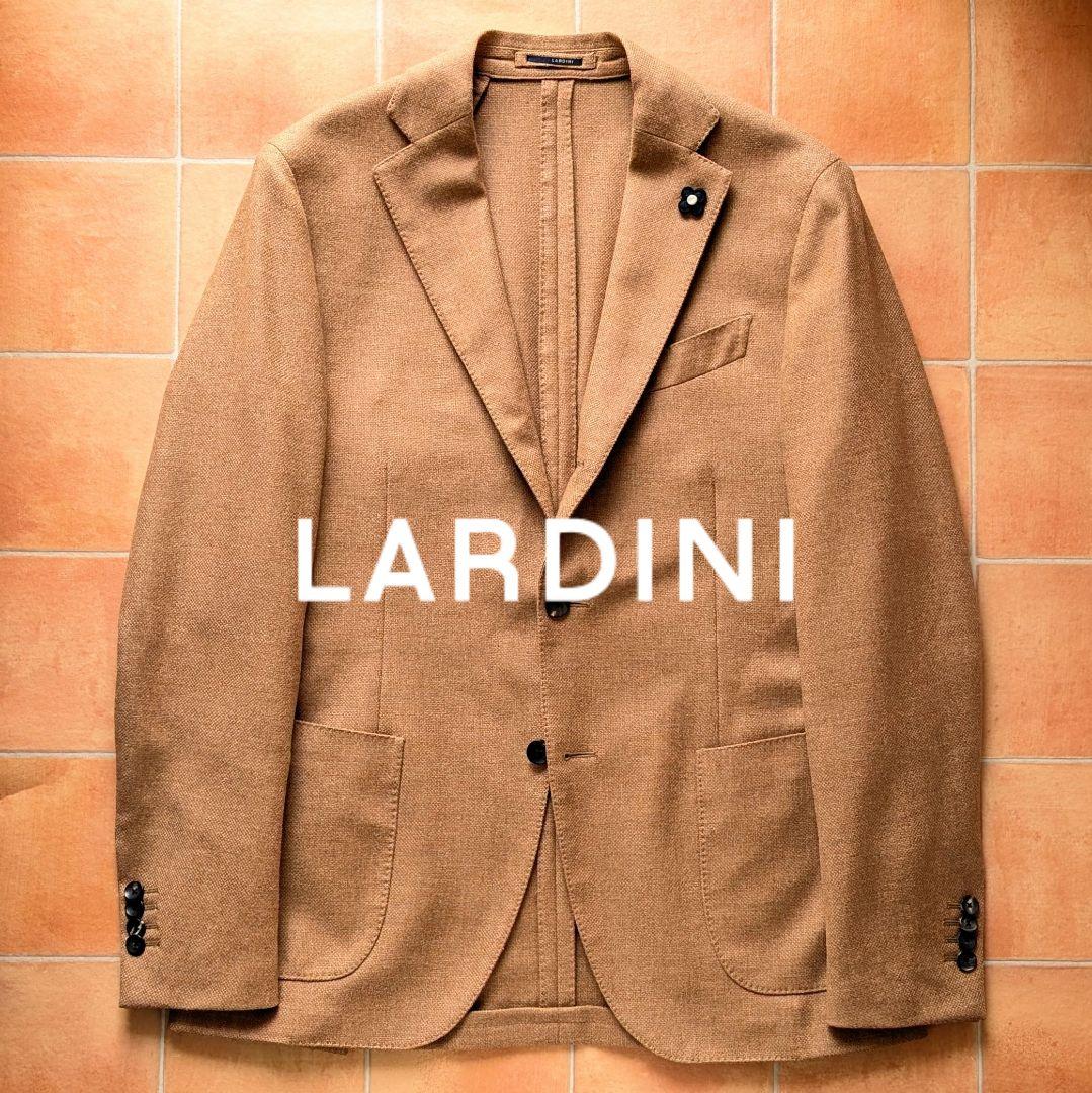 【近年モデル】LARDINI キャメル ジャケット バスケット織 48 ブラウン