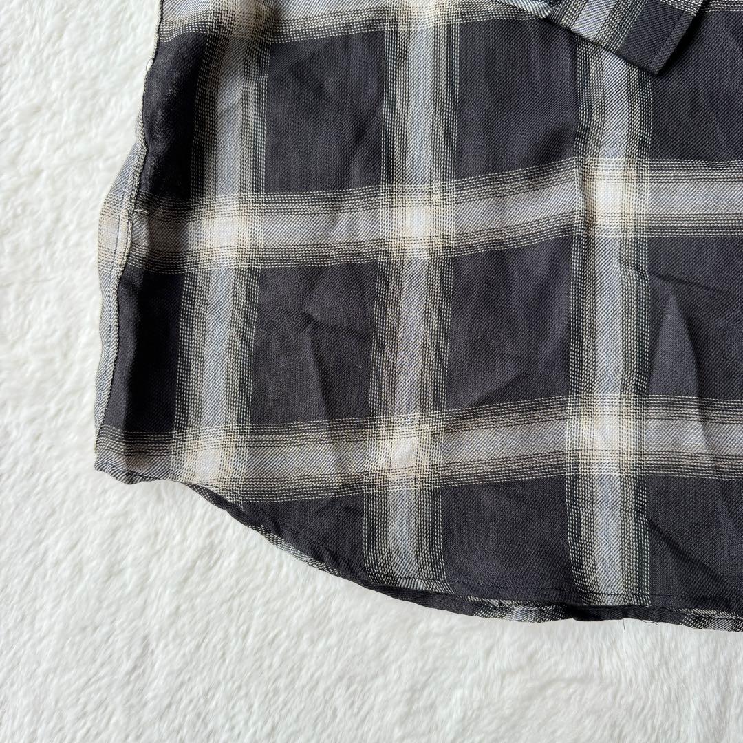 24AW SLOBE IENA ビエラチェックルーズシャツ ブラック