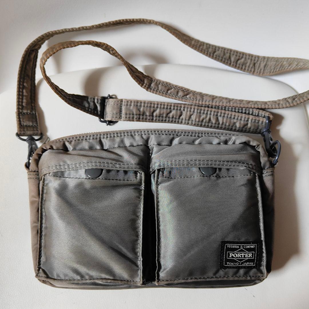 希少　ポーター　タンカー　ショルダーバッグ　シルバーグレー　PORTER