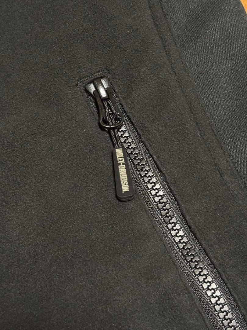 ハーレーダビットソン、スカルウインドプルーフ防風フリースジャケット、ブラック、M