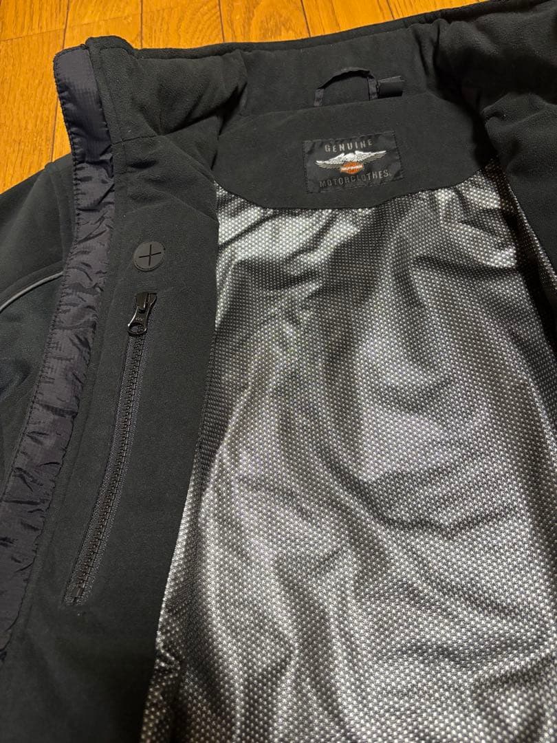 ハーレーダビットソン、スカルウインドプルーフ防風フリースジャケット、ブラック、M