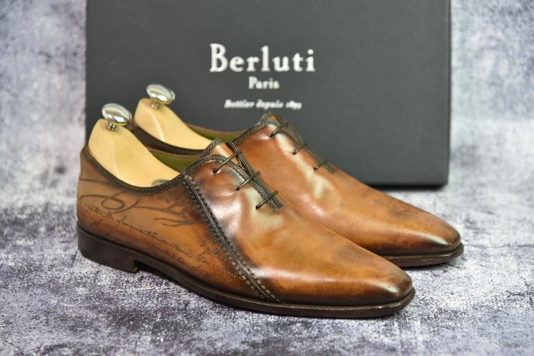 ベルルッティ　スカーズ　サイズ7.5　パティーヌ　スクリット　カリグラフィ