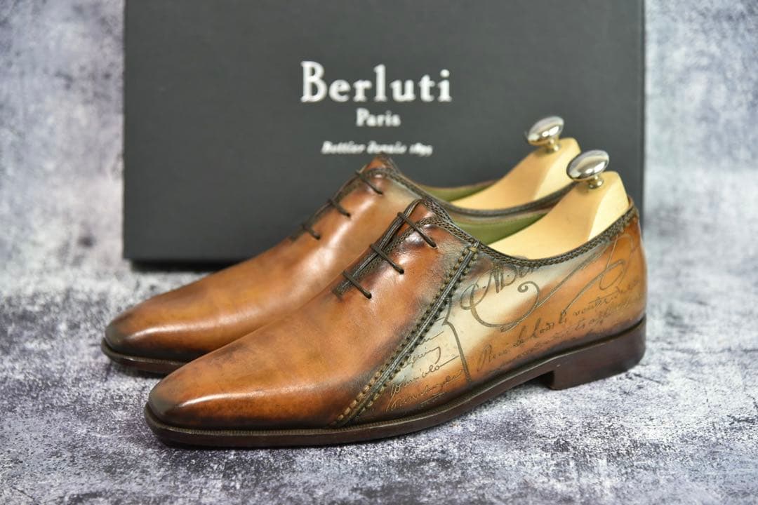 ベルルッティ　スカーズ　サイズ7.5　パティーヌ　スクリット　カリグラフィ
