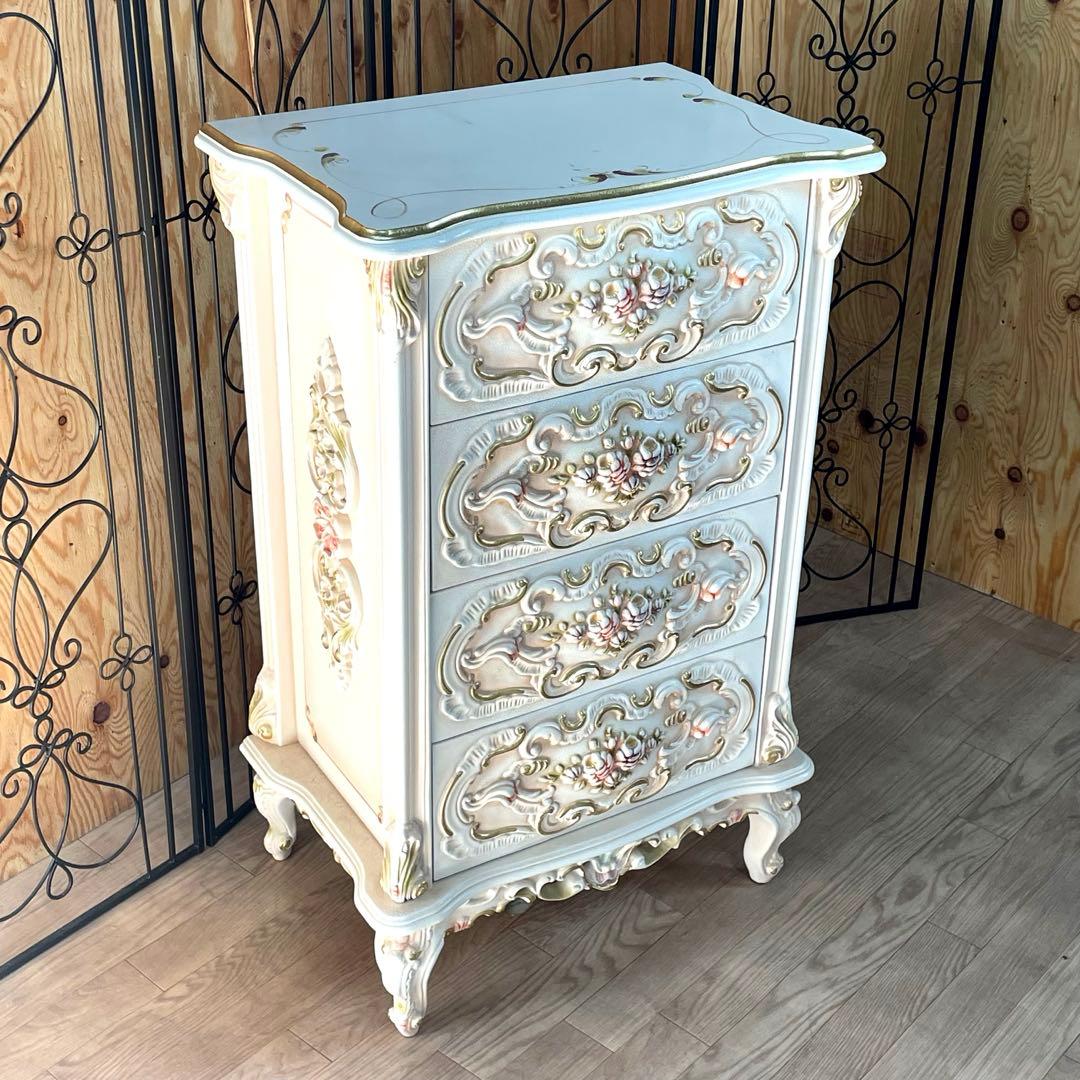 4段チェスト　ロココ調　猫脚 プリンセス ヨーロピアン 姫系⑥