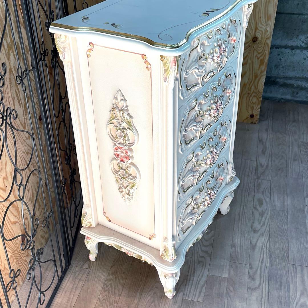 4段チェスト　ロココ調　猫脚 プリンセス ヨーロピアン 姫系⑥