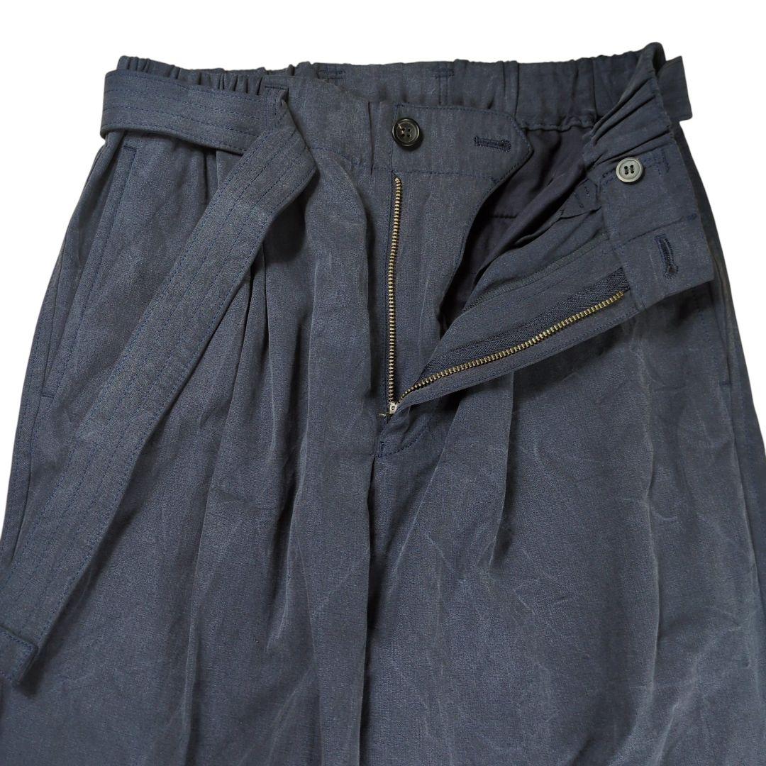 【美品】イッセイミヤケ メン ベルト付き タック スラックス