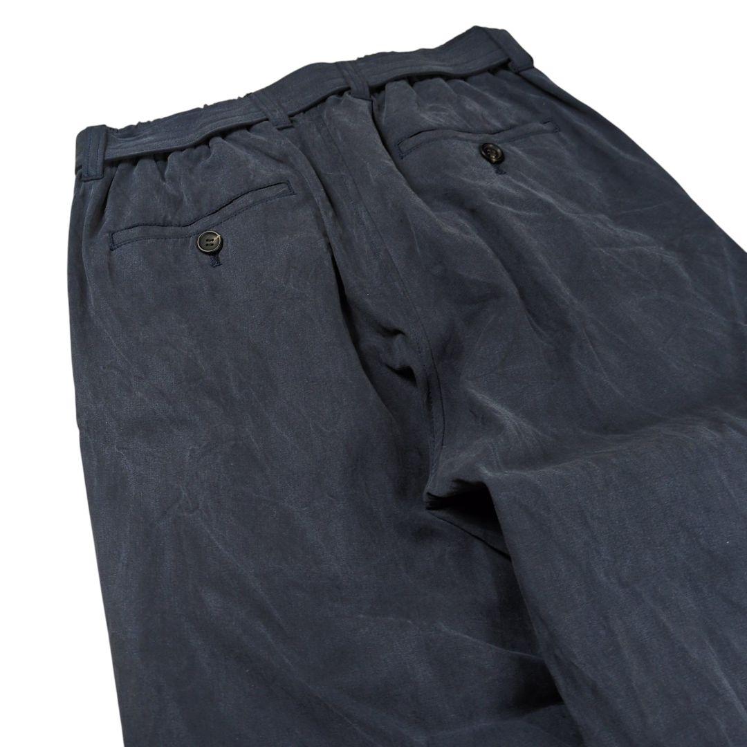 【美品】イッセイミヤケ メン ベルト付き タック スラックス