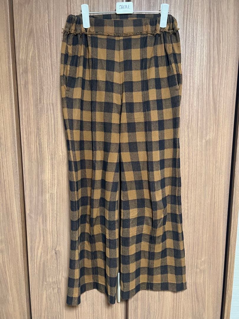 IENA カレンテージ 2wayチェックパンツ