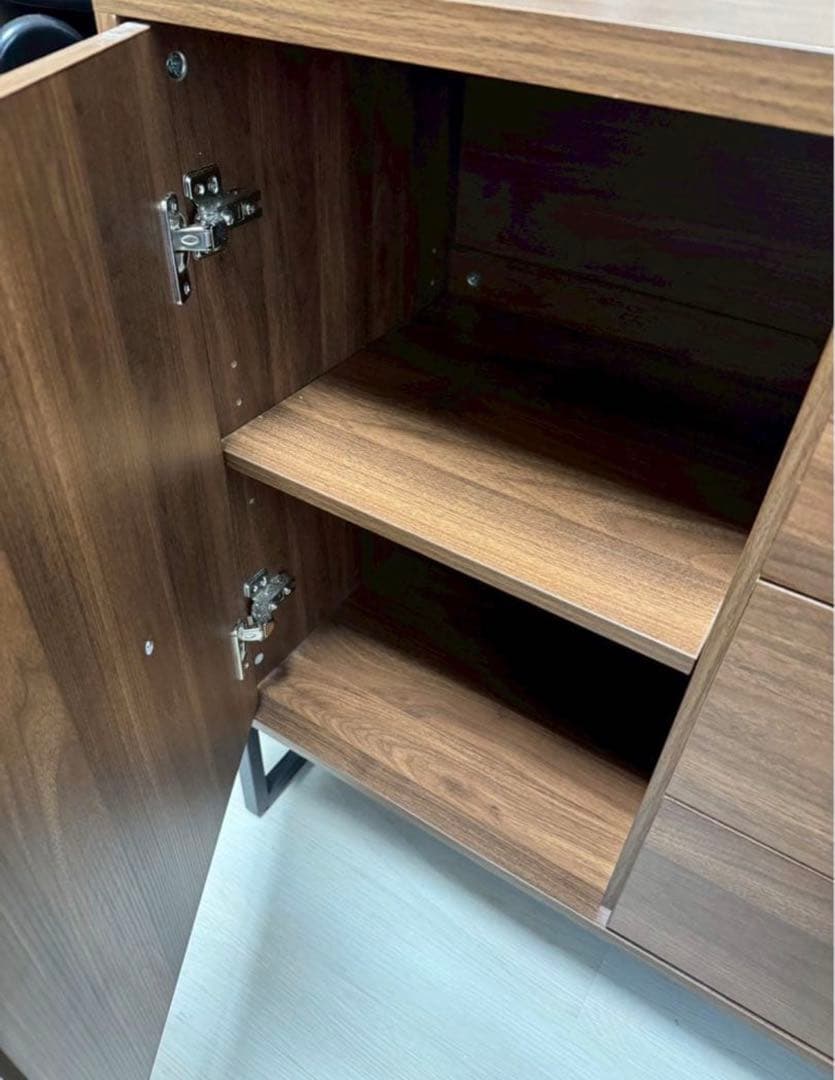 ウッド サイドボード キャビネット　幅120cm 北欧 ヴィンテージ風