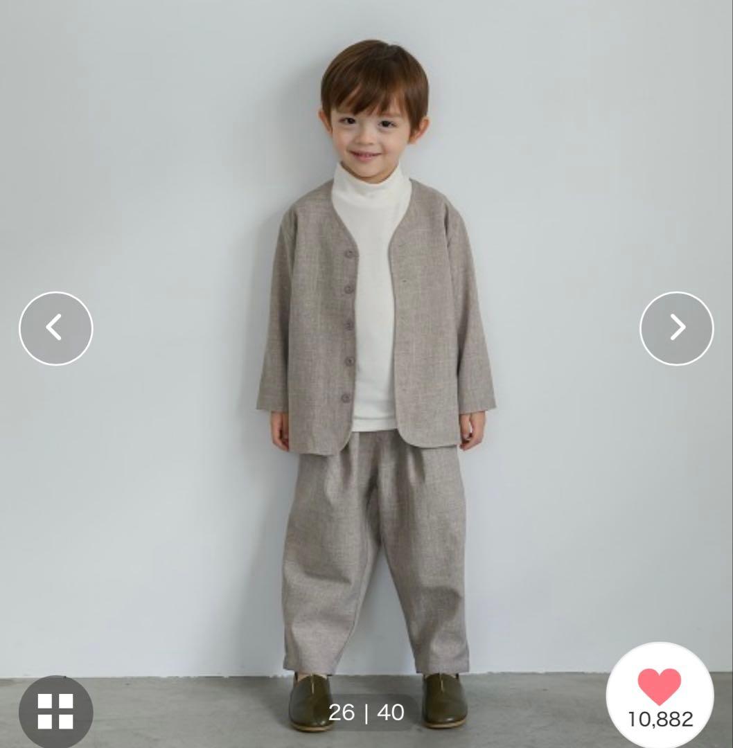 riziereシングルノーカラージャケットセットアップバンドカラーシャツセット売