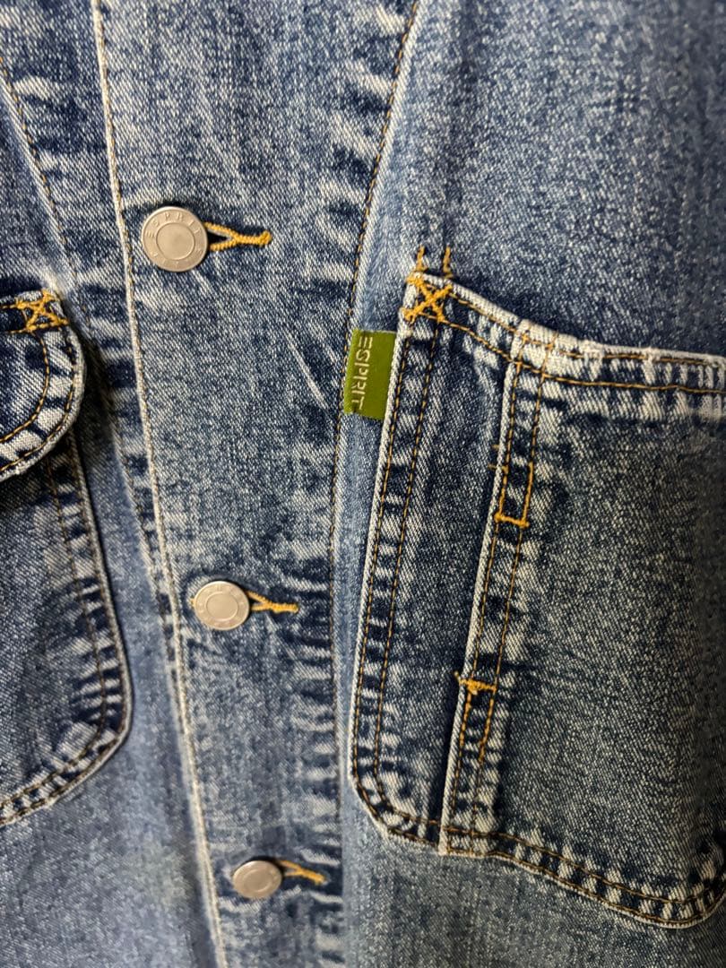 古着　ESPRIT デニムカバーオール コーデュロイ襟 L USA製