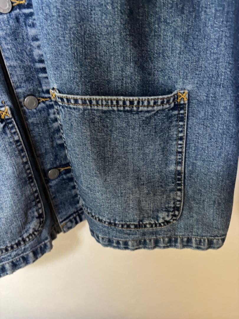 古着　ESPRIT デニムカバーオール コーデュロイ襟 L USA製