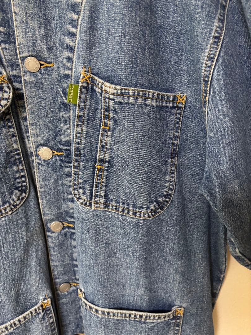 古着　ESPRIT デニムカバーオール コーデュロイ襟 L USA製