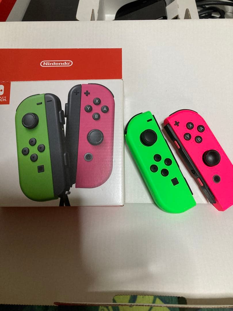 Nintendo Switch ニンテンドースイッチ　　赤青+グリーンピンク付き