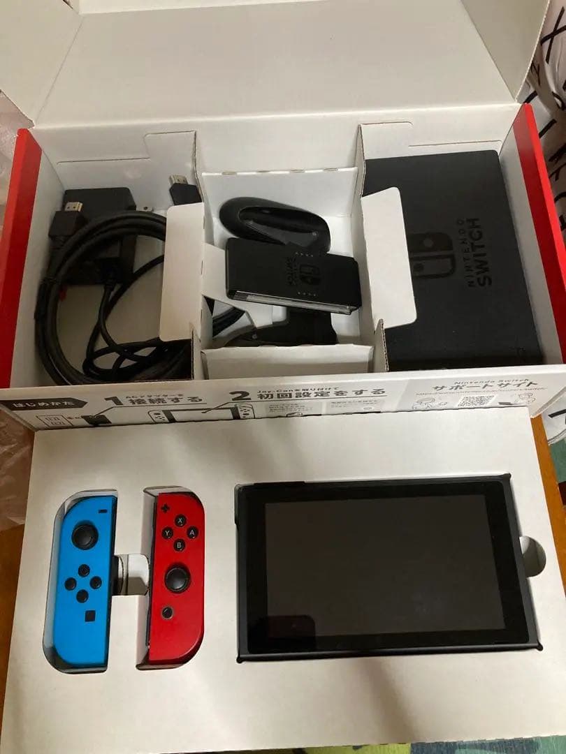 Nintendo Switch ニンテンドースイッチ　　赤青+グリーンピンク付き