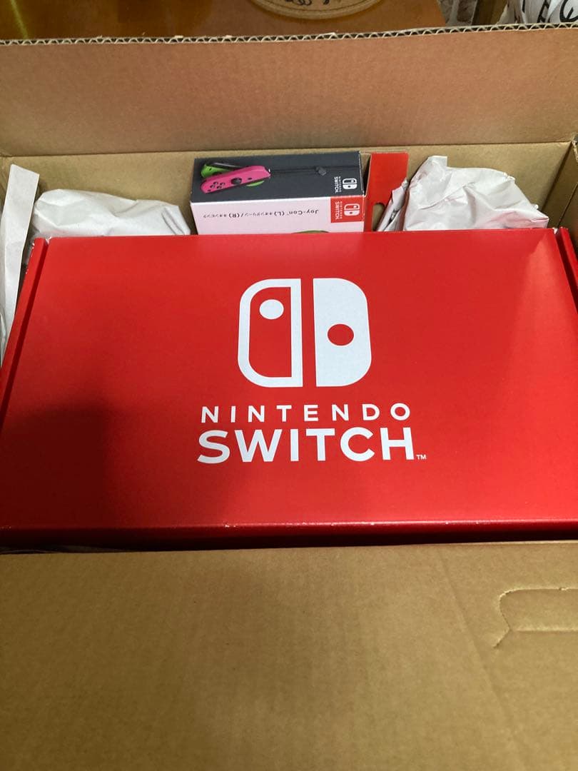 Nintendo Switch ニンテンドースイッチ　　赤青+グリーンピンク付き