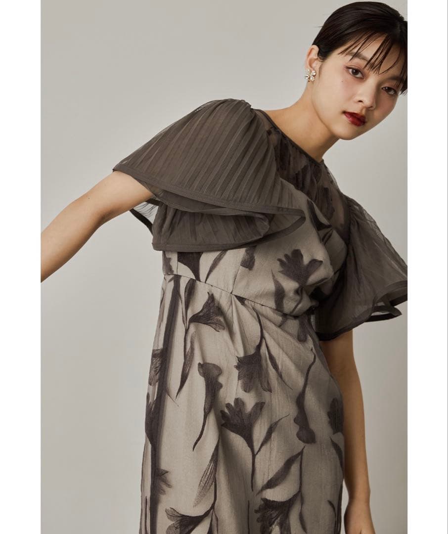 niana ニアナ フラワー オーガンジー ドレス M-Short 結婚式